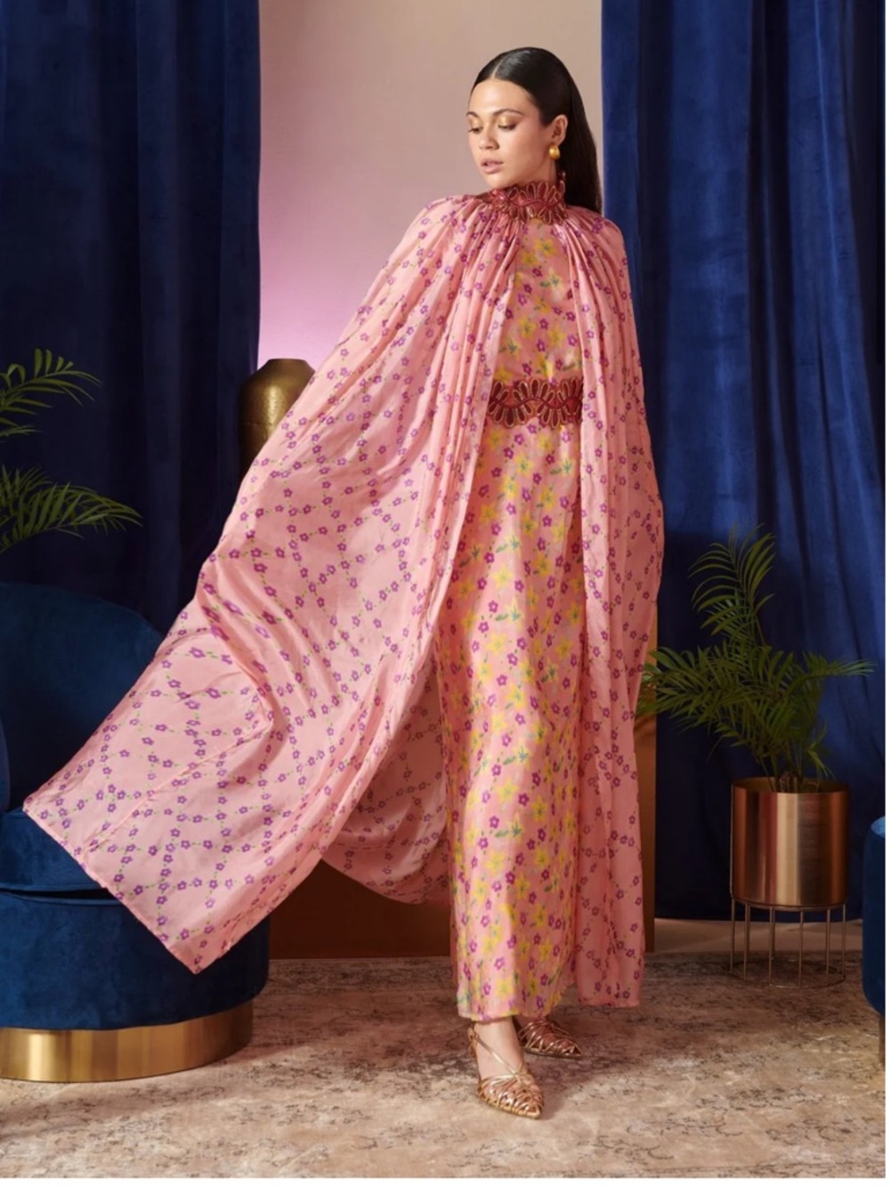Celia B CRESCENT Cape DRESS Worn 1x Perfect Size Ladies Large